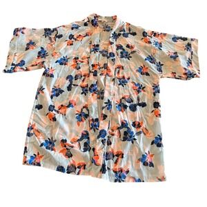 Ro‎ & De Floral Kimono XS Light Blue Boho Cottagecore Whimsical EUC